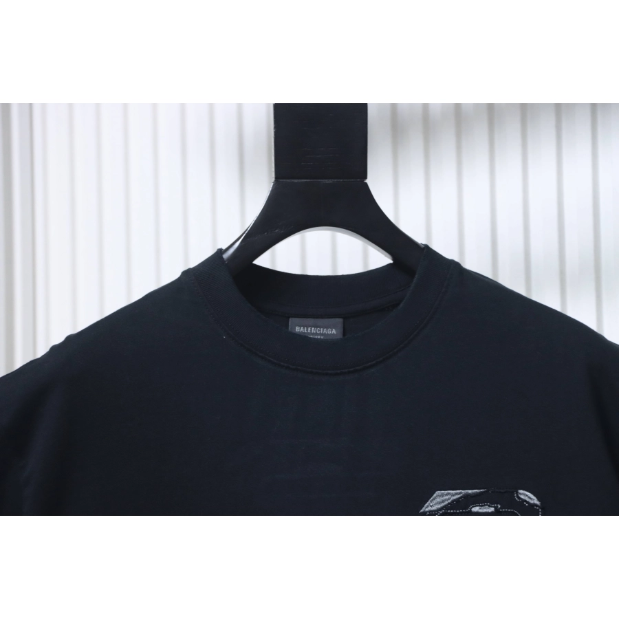 Balenciaga Patch Embroidered T-Shirt YL #160 Black