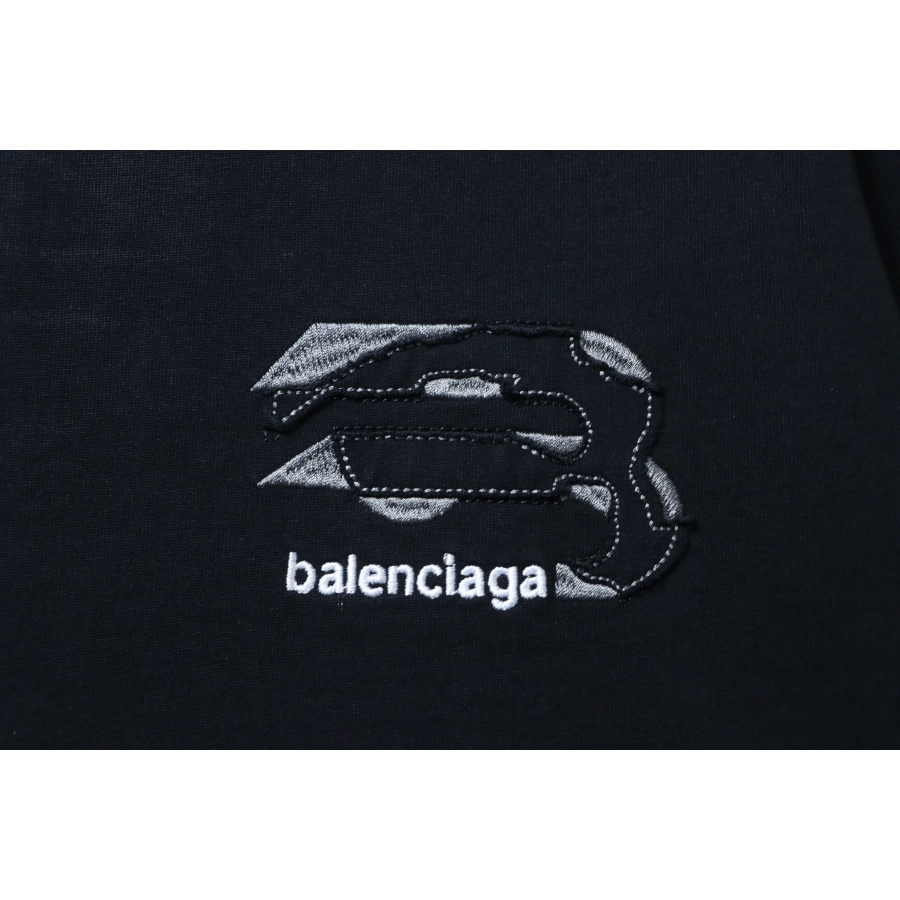 Balenciaga Patch Embroidered T-Shirt YL #160 Black