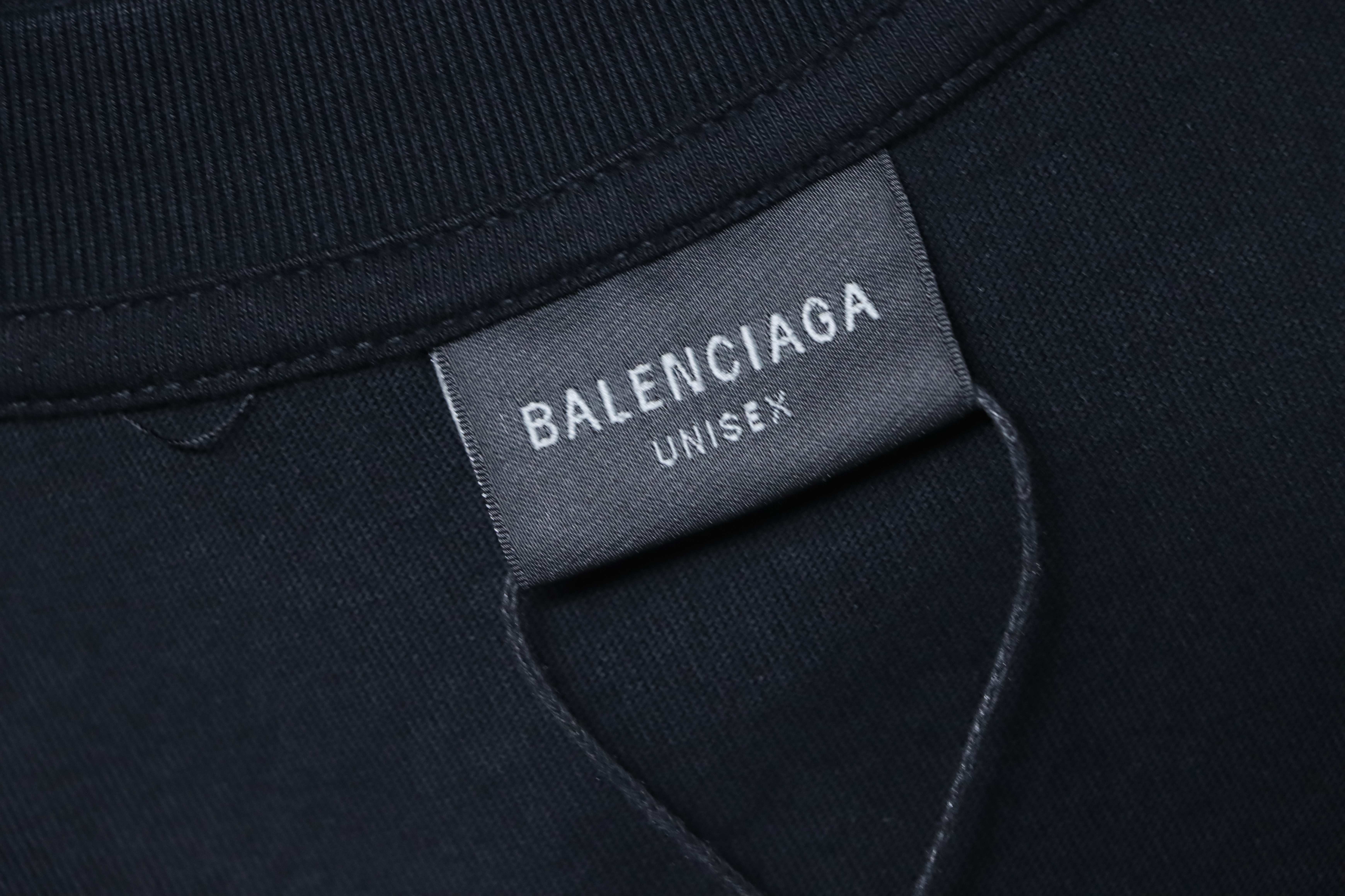 Balenciaga Patch Embroidered T-Shirt YL #160 Black