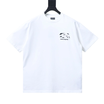 Balenciaga Patch Embroidered T-Shirt YL #160 White 02