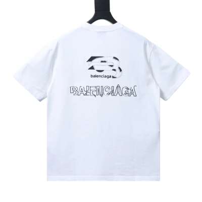 Balenciaga Patch Embroidered T-Shirt YL #160 White 01