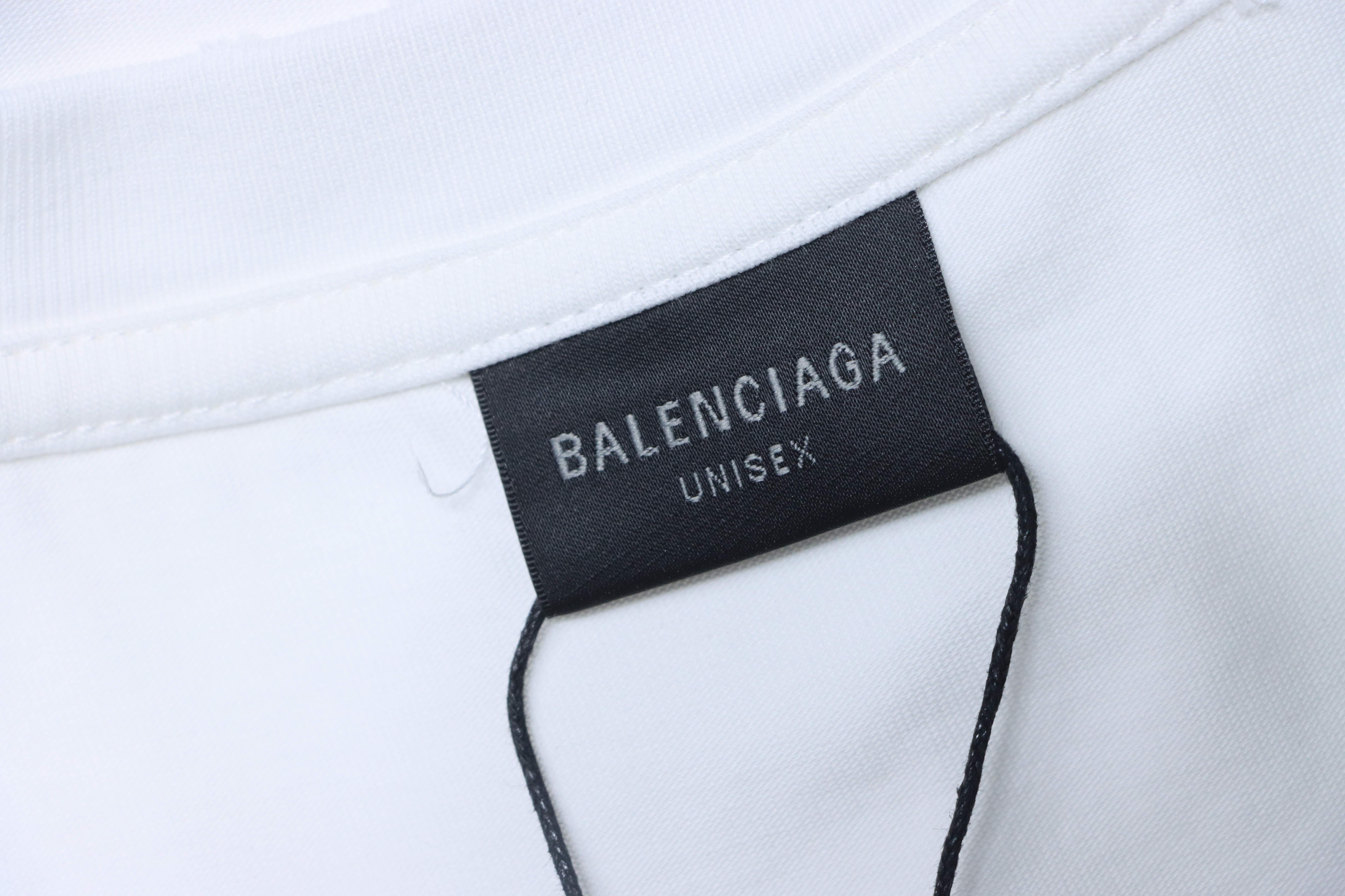 Balenciaga Patch Embroidered T-Shirt YL #160 White
