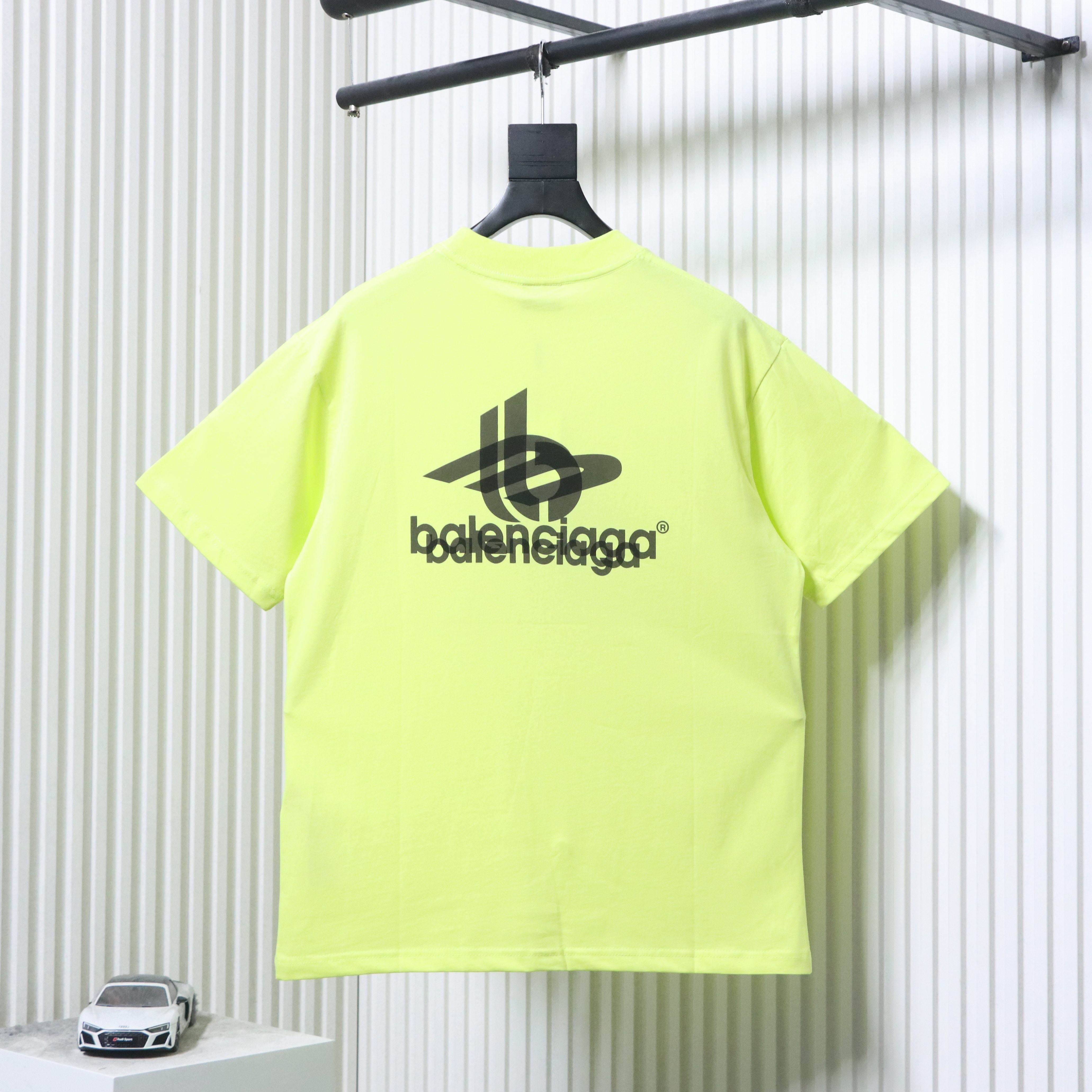 Balenciaga Tape Printed Ghost T-Shirt YL #140 Fluorescent Green