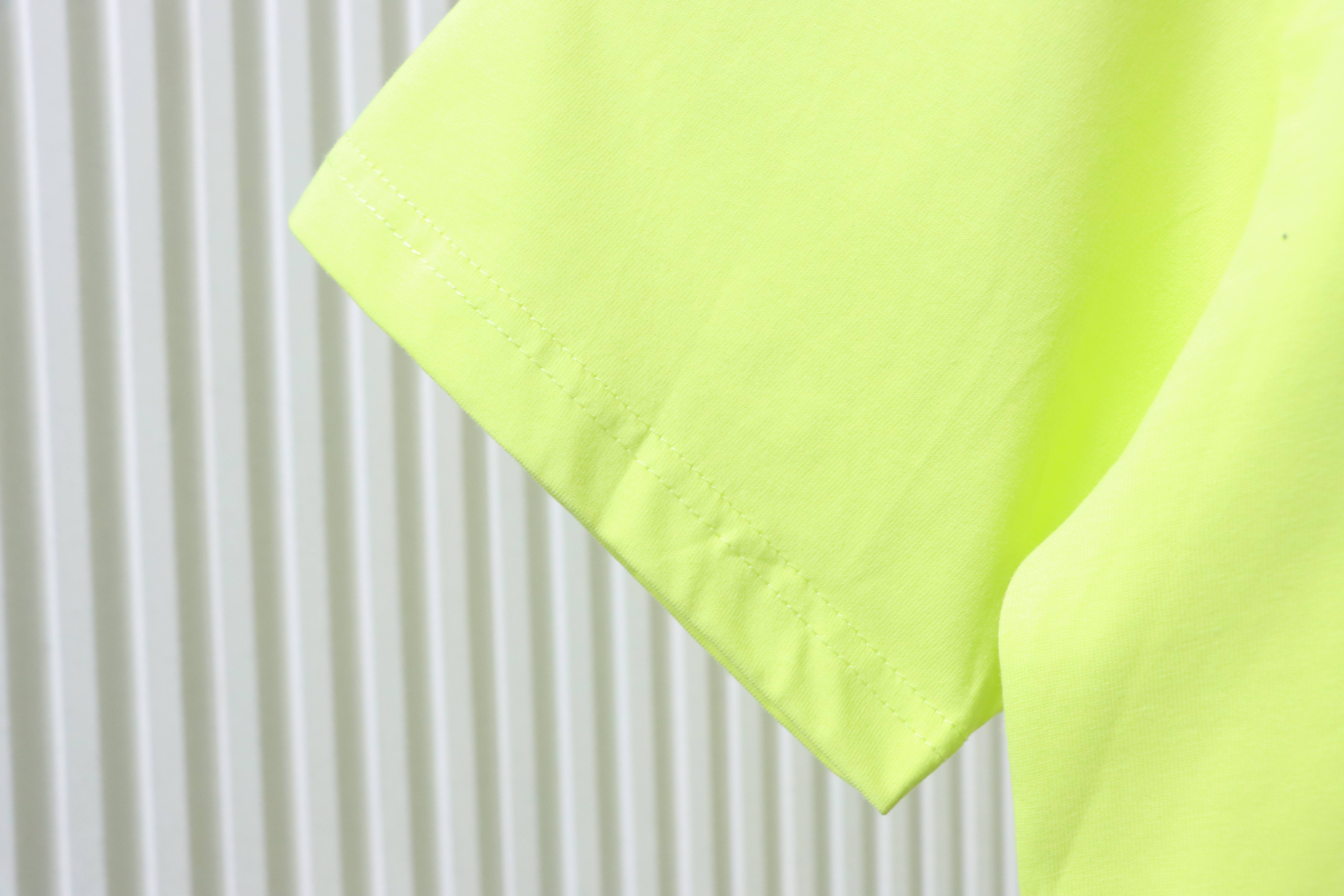 Balenciaga Tape Printed Ghost T-Shirt YL #140 Fluorescent Green