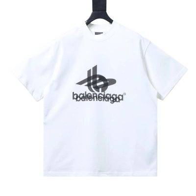 Balenciaga Tape Printed Ghost T-Shirt YL #140 White 01