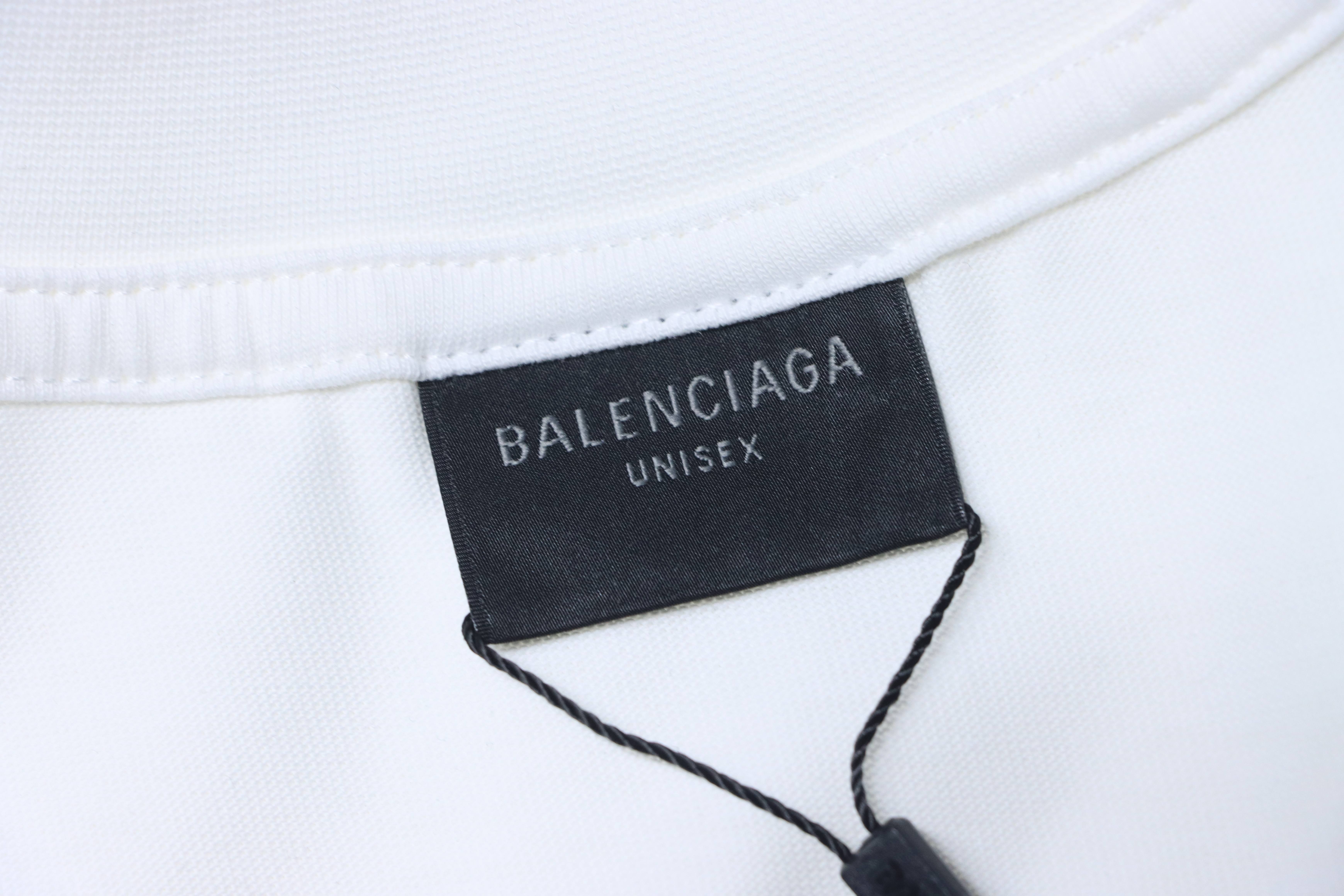 Balenciaga Tape Printed Ghost T-Shirt YL #140 White