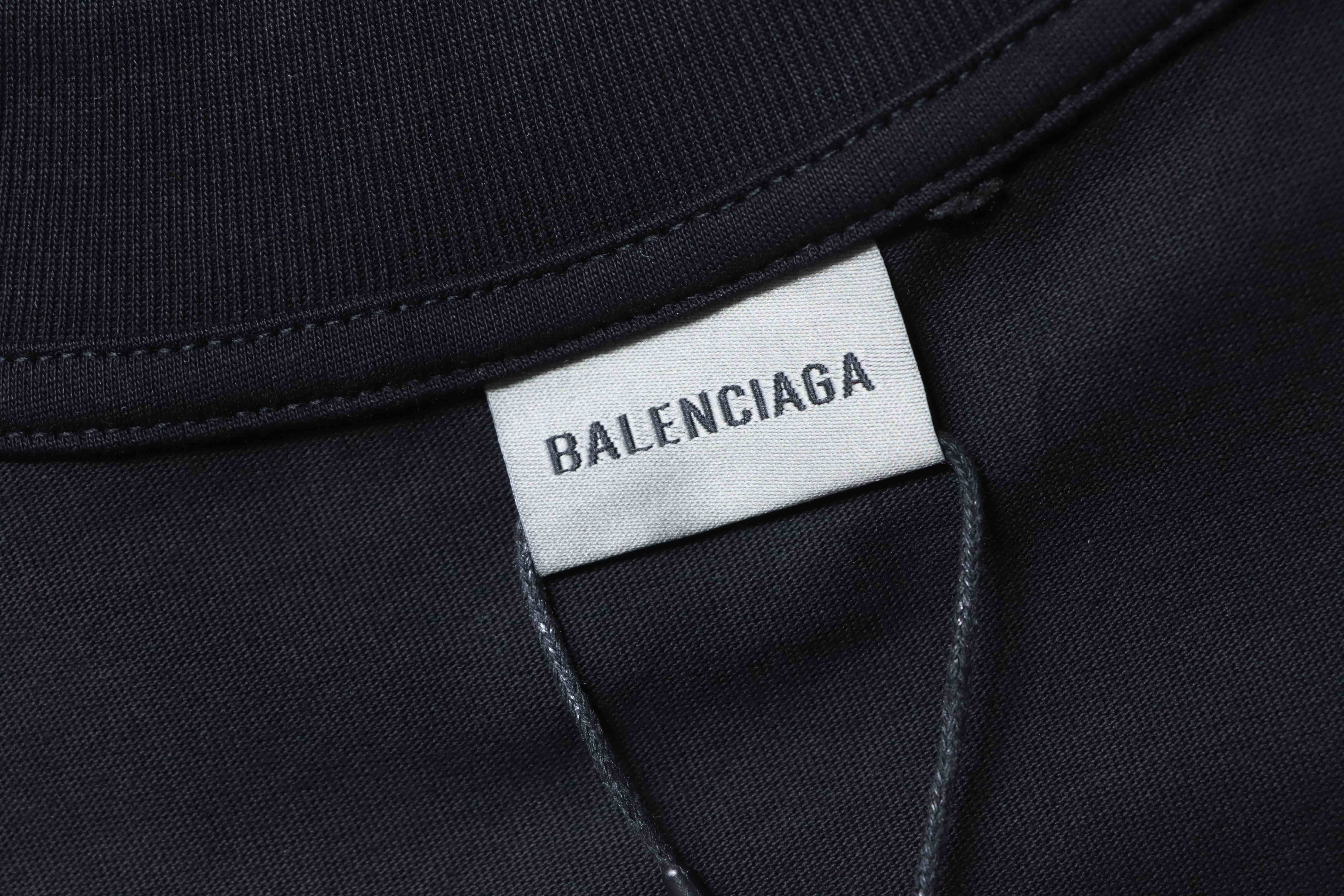 Balenciaga Window Light Art Print T-shirt YL#150 Black