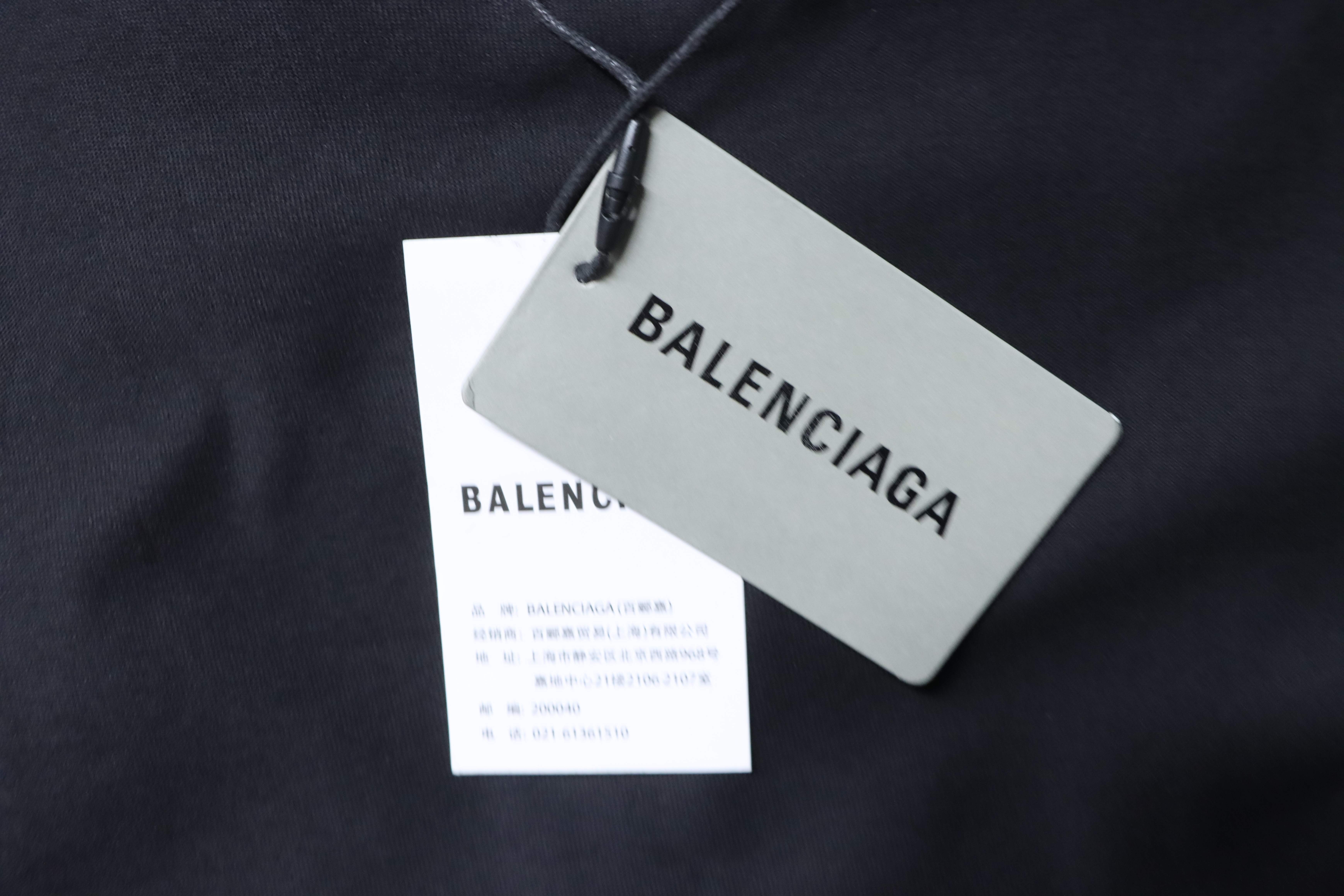 Balenciaga Window Light Art Print T-shirt YL#150 Black