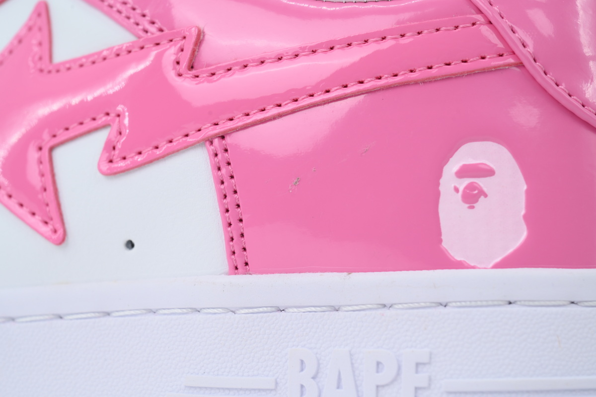 A BATHING APE Peach Red/ White OXZ-SHMX30-491P