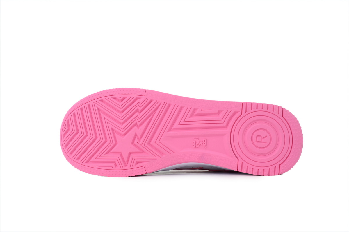 A BATHING APE Peach Red/ White OXZ-SHMX30-491P