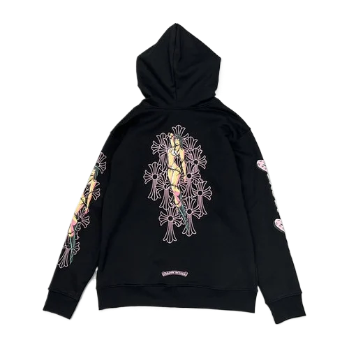 Chrome Hearts Deadly Doll Cemetery Crosses Hoodie Black