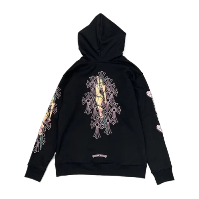 Chrome Hearts Deadly Doll Cemetery Crosses Hoodie Black 01