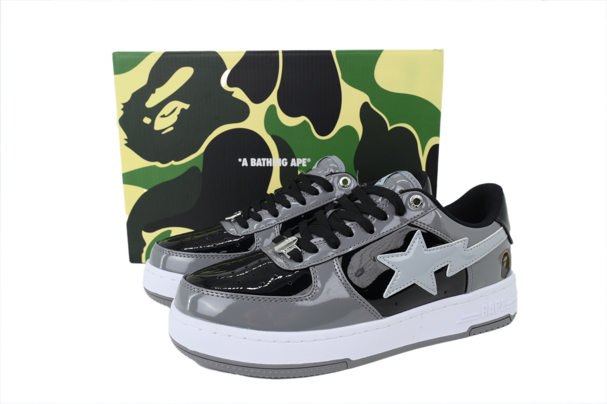 A BATHING APE Carbon Ash Black And White OXZ-SHM19-13030