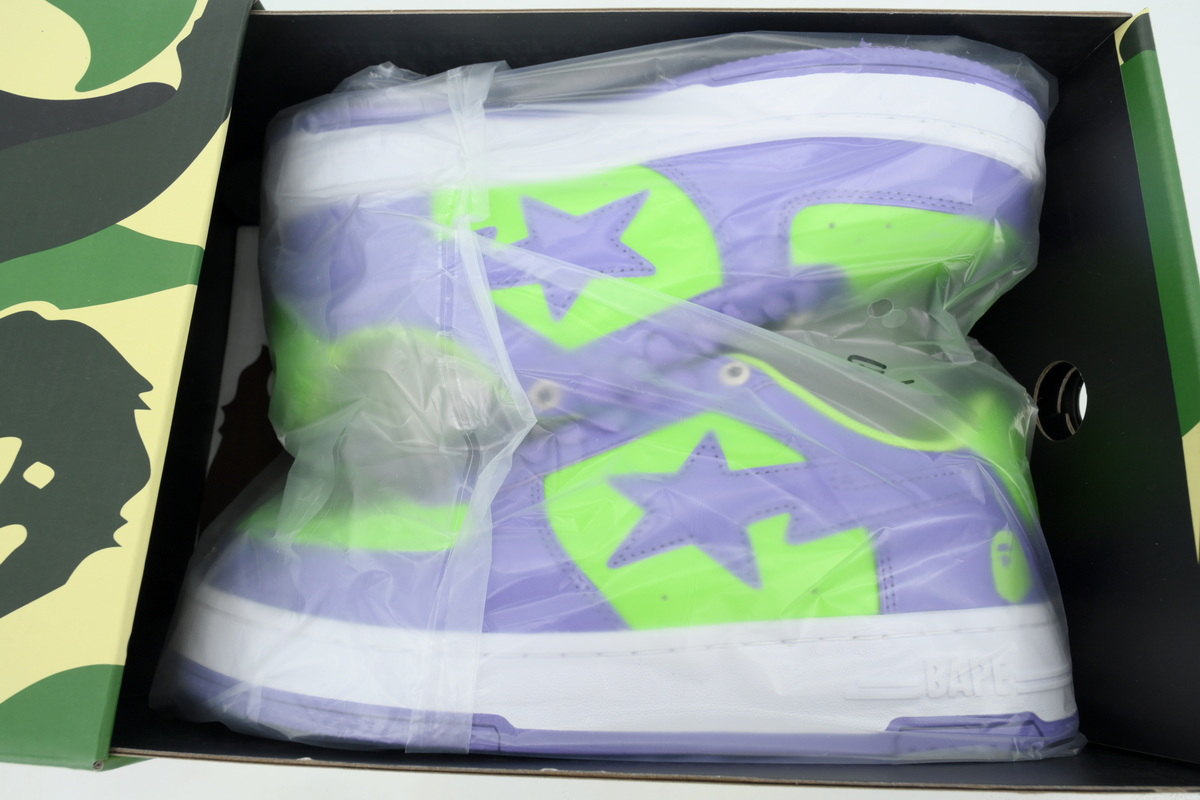 A BATHING APE Purple Green OXZ-SHM19-13030