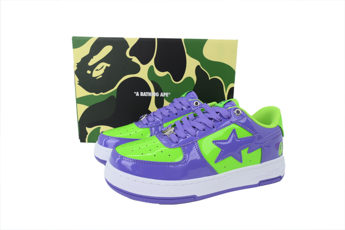 A BATHING APE Purple Green OXZ-SHM19-13030