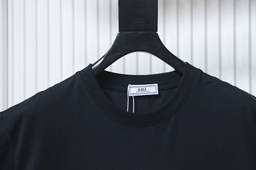 Ami 26SS Panda Round Neck T-shirt Black