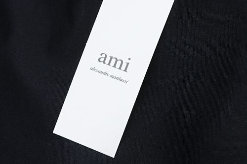 Ami 26SS Panda Round Neck T-shirt Black