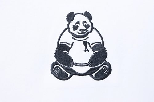 Ami 26SS Panda Round Neck T-shirt White