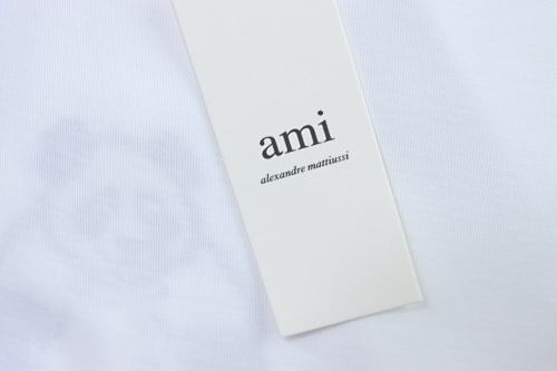 Ami 26SS Panda Round Neck T-shirt White