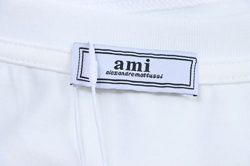 Ami 26SS Panda Round Neck T-shirt White