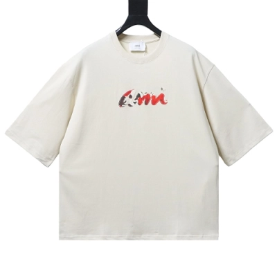 AMI Floral T-shirt Apricot 01