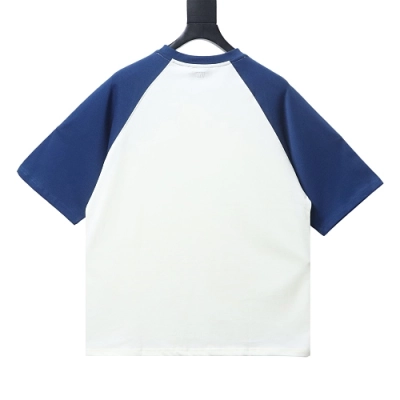 Ami Paris 26SS Contrasting Color Patchwork T-shirt White Blue 02