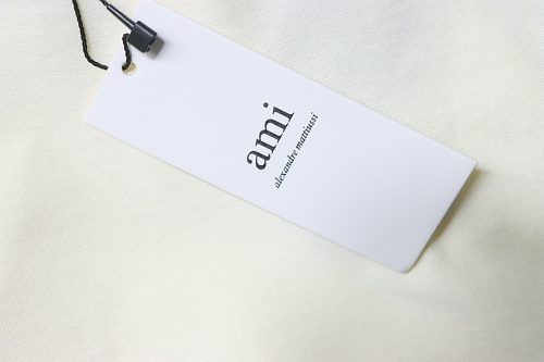 Ami Paris 26SS Contrasting Color Patchwork T-shirt White Blue