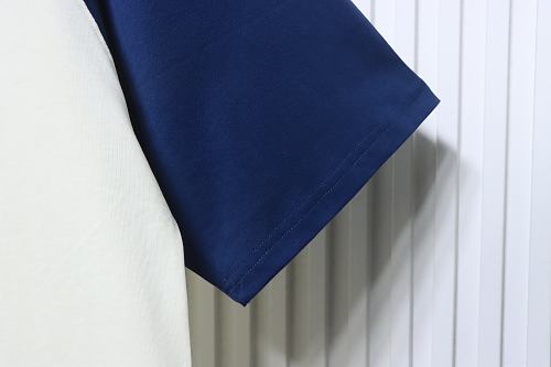 Ami Paris 26SS Contrasting Color Patchwork T-shirt White Blue
