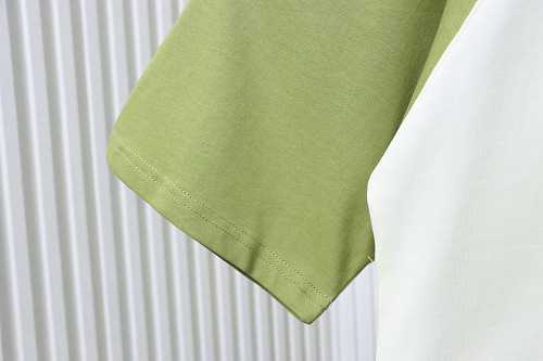 Ami Paris 26SS Contrasting Color Patchwork T-shirt White Green