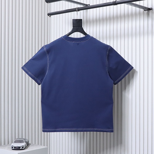 Ami Paris Classic Love Embroidered Polo Short Sleeve Blue