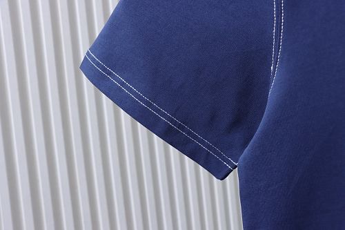 Ami Paris Classic Love Embroidered Polo Short Sleeve Blue