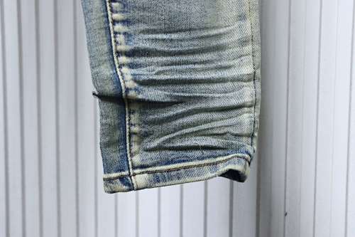 Amiri American Knife Ripped Denim Jeans Blue