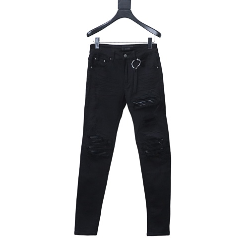 Amiri American Knife Ripped Denim Jeans Black