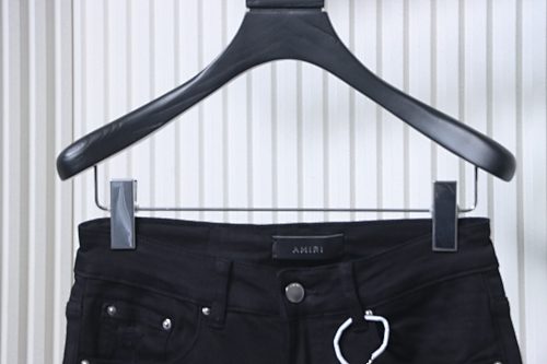 Amiri American Knife Ripped Denim Jeans Black
