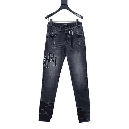 Amiri LOGO Patch Ruins Denim Jeans