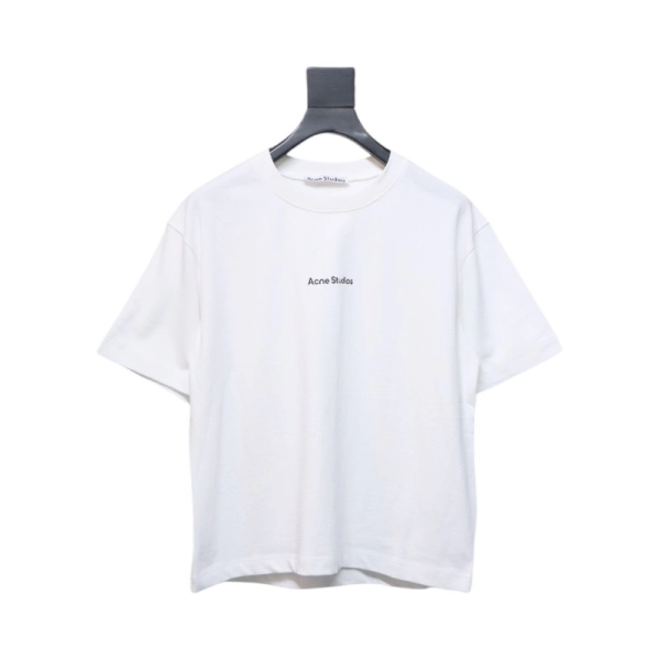 Acne Studios 24ss Small Letter Printed Short Sleeve White + Denim Tears The Cotton Wreath Shorts YL#8623 Blue-purple