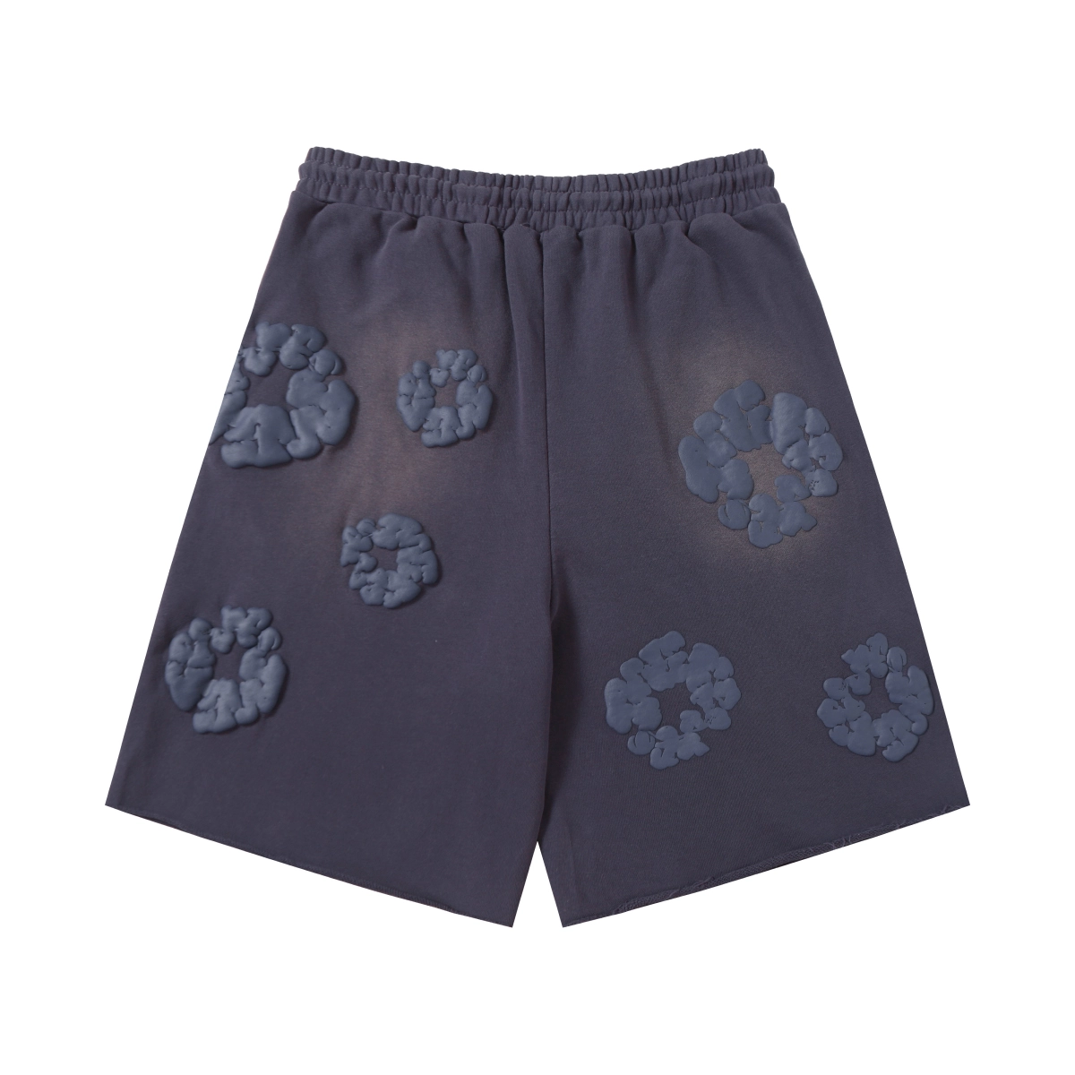 Acne Studios 24ss Small Letter Printed Short Sleeve White + Denim Tears The Cotton Wreath Shorts YL#8623 Blue-purple