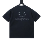 Balenciaga Patch Embroidered T-Shirt YL #160 Black + Amiri Denim Shorts YL#AM6051
