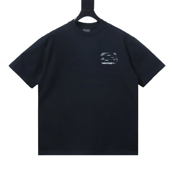 Balenciaga Patch Embroidered T-Shirt YL #160 Black + Amiri Denim Shorts YL#AM605