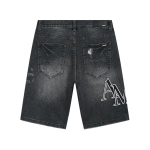 Balenciaga Patch Embroidered T-Shirt YL #160 Black + Amiri Denim Shorts YL#AM6055