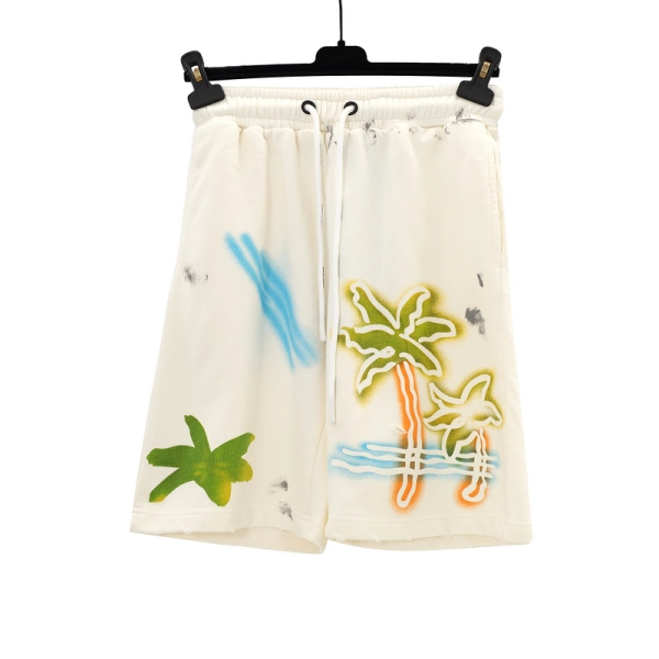 Bape T-shirt YL #195 Black/White + Palm angels Shorts 2241