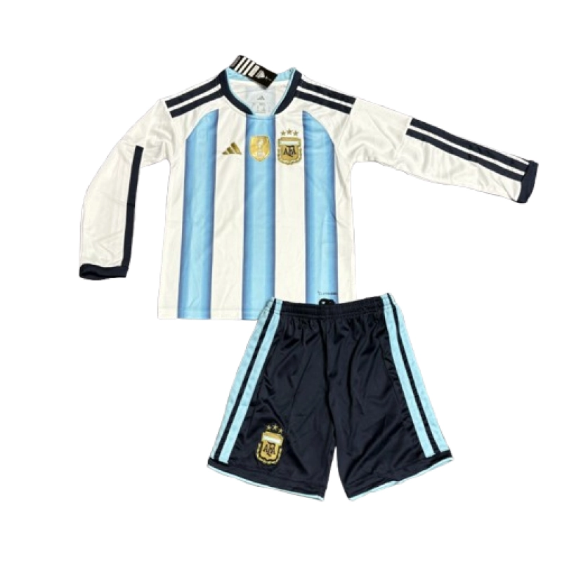 2026 Kids Argentina Home Jersey Long-Sleeved