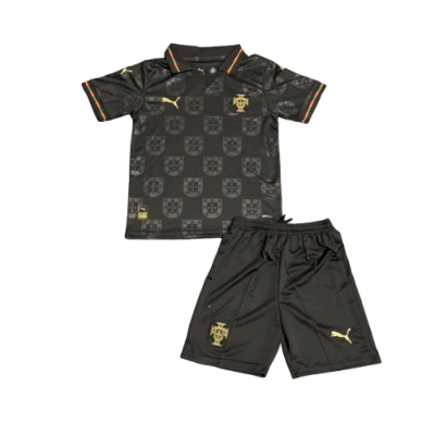 2026 Kids Portugal Special Edition Black Jersey 01