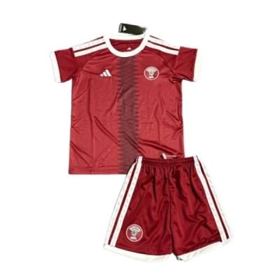 2026 Kids Qatar Home Jersey 01