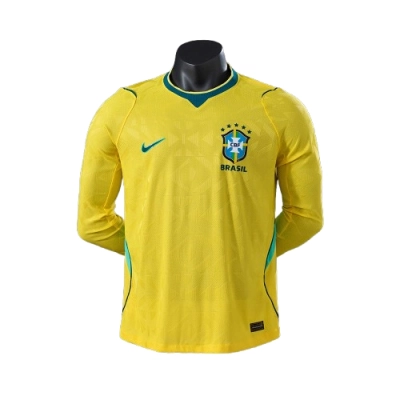 Brazil 2026 Home Player Version Long-Sleeve Jersey 01