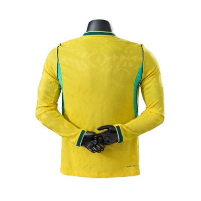 Brazil 2026 Home Player Version Long-Sleeve Jersey 02