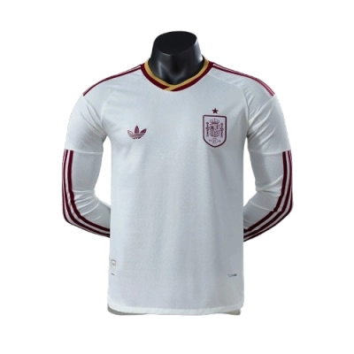 Spain 2026 Away Player Version Long Sleeve Jersey 01