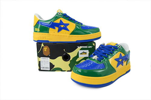 A Bathing Ape Bape Sta KidSuper Brazil "Green Yellow" 1M23 191 936