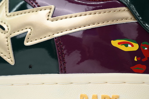 A Bathing Ape Bape Sta KidSuper POR "Burgundy" 1M23 191 937