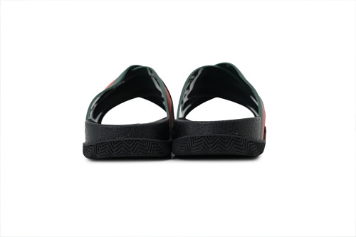 GUCCI Rubber Slide Sandal Red and Green